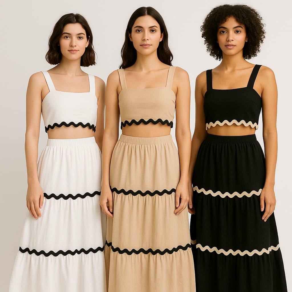 Crop Top & Flowy Skirt